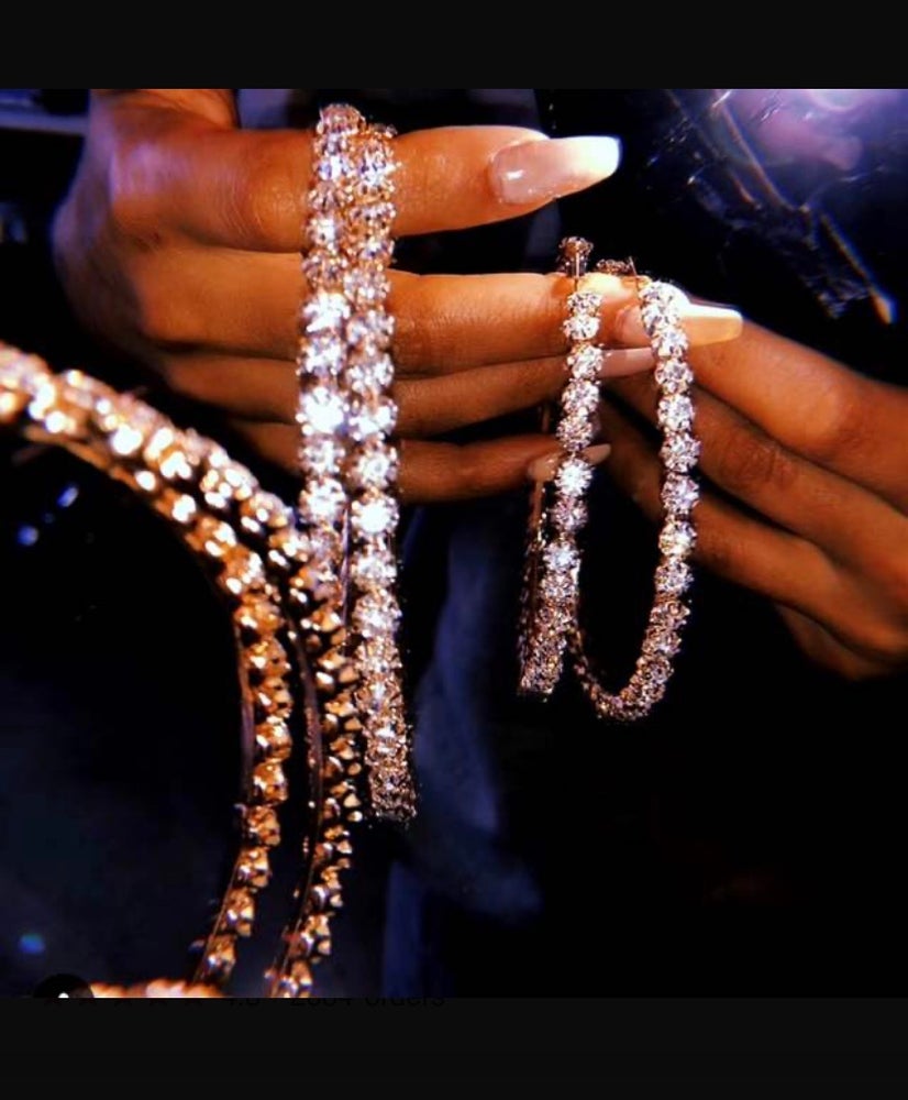 Bling Hoop Earrings